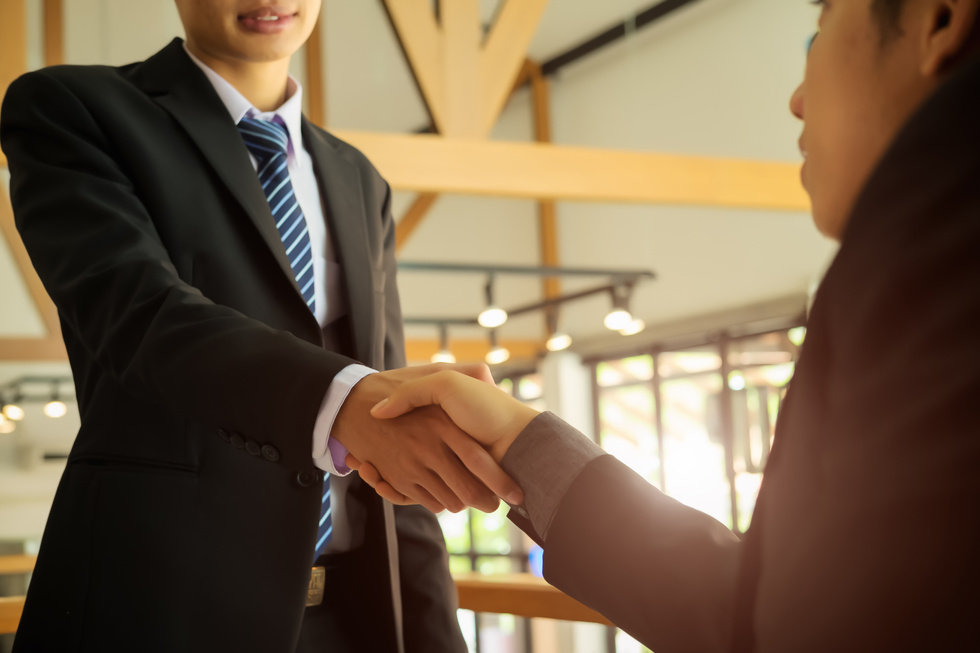 Business Professionals Doing Handshake During Work
