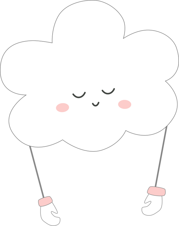 White cloud cartoon vector